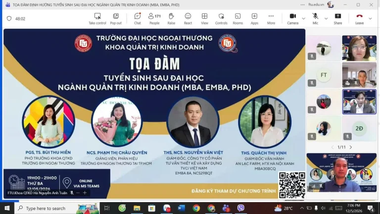 POSTGRADUATE ADMISSIONS TALK SHOW 2026 – BUSINESS ADMINISTRATION PROGRAMS (MBA, EMBA, PhD)