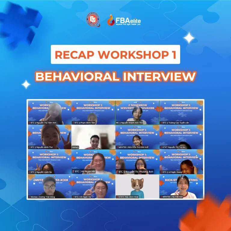 RECAP WORKSHOP 1: FBA MENTORSHIP PROGRAM 2026 – UNLOCK YOUR PATH